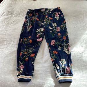 Parker silk floral joggers